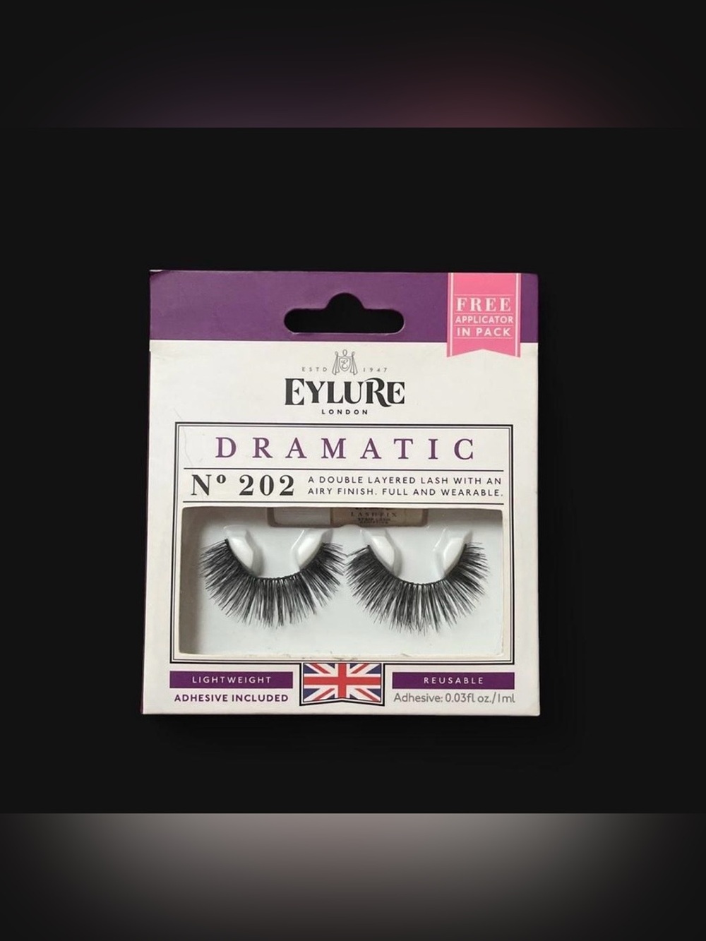 Eylure Dramatic No. 202 black false eyelashes